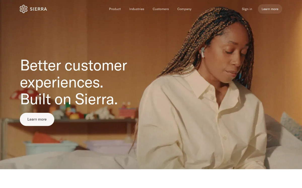 Sierra AI tool dashboard interface screenshot 1
