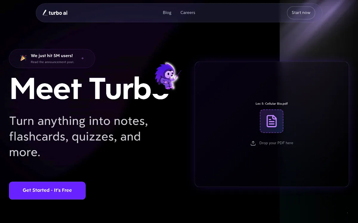 Turbo AI tool dashboard interface screenshot 1