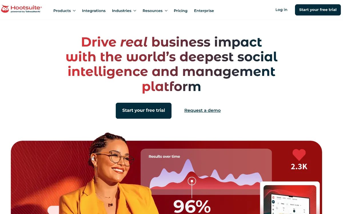 Hootsuite AI tool dashboard interface screenshot 1