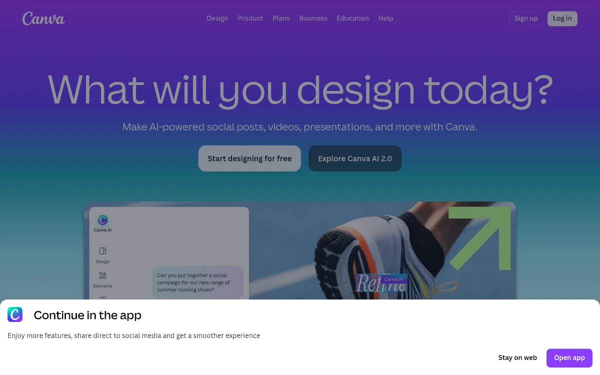 Canva AI tool dashboard interface screenshot 1