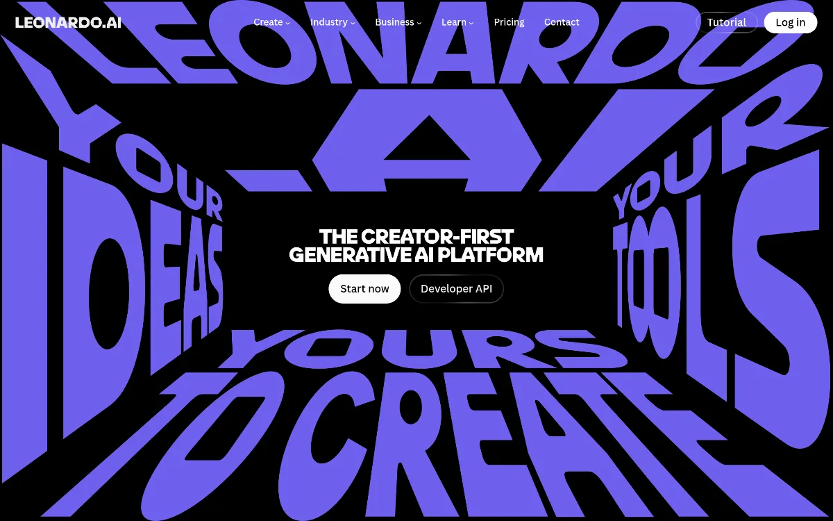 Leonardo.Ai tool dashboard interface screenshot 1