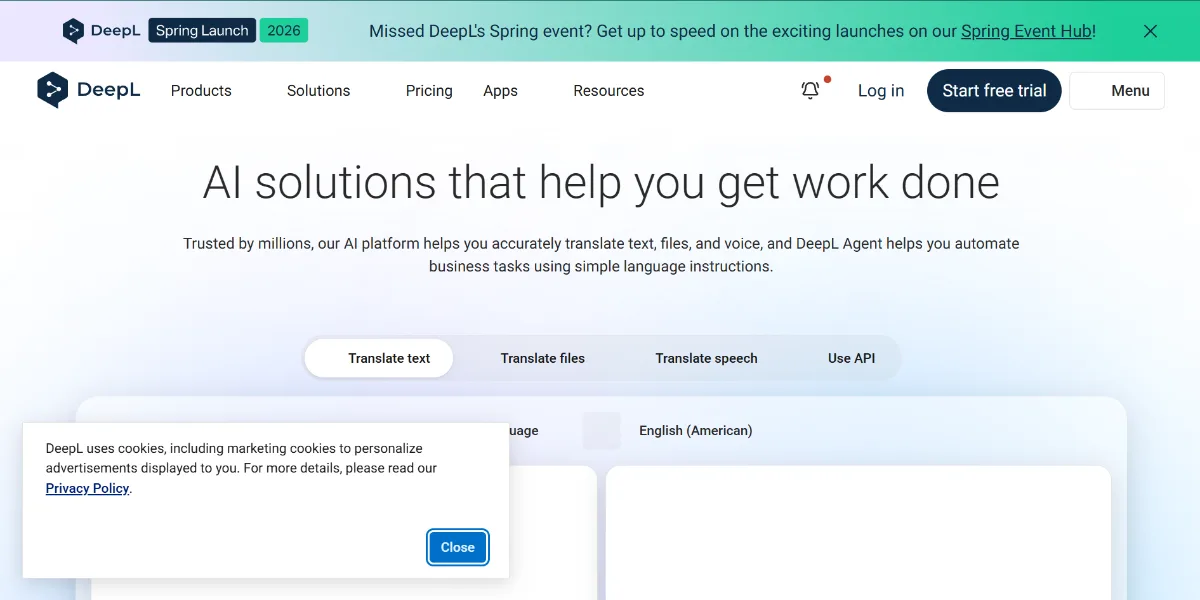 DeepL tool dashboard interface screenshot 1