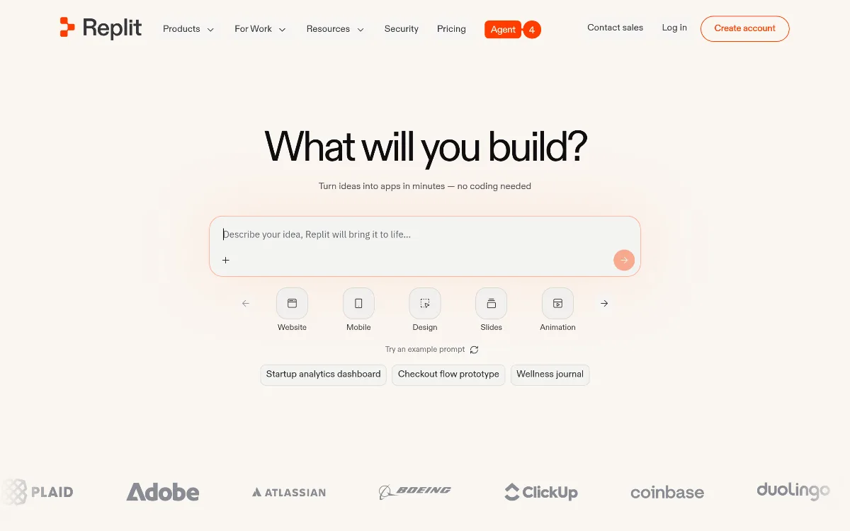 Replit AI tool dashboard interface screenshot 1